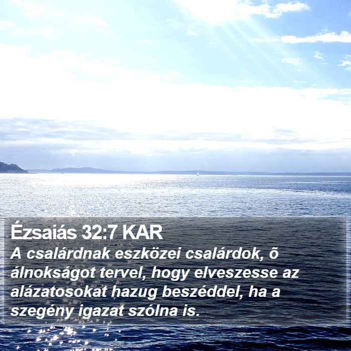 Ézsaiás 32:7 KAR Bible Study