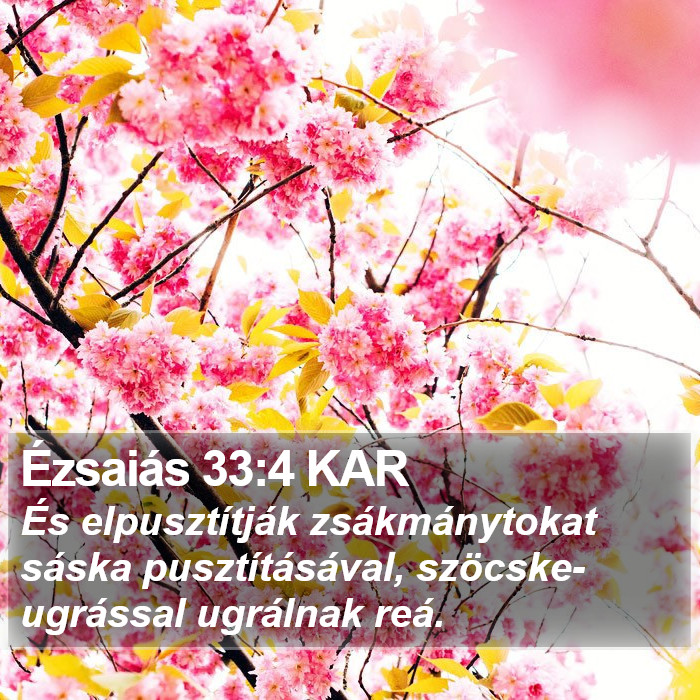 Ézsaiás 33:4 KAR Bible Study