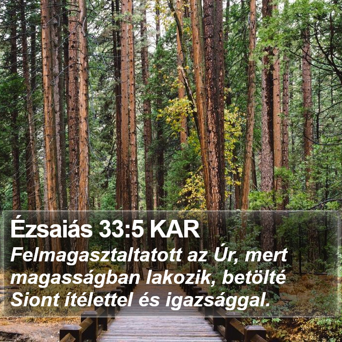 Ézsaiás 33:5 KAR Bible Study