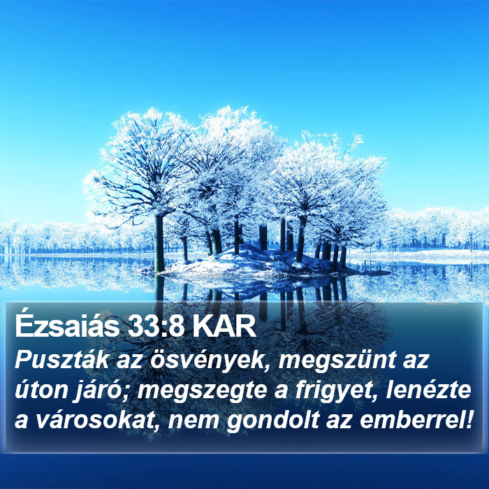 Ézsaiás 33:8 KAR Bible Study