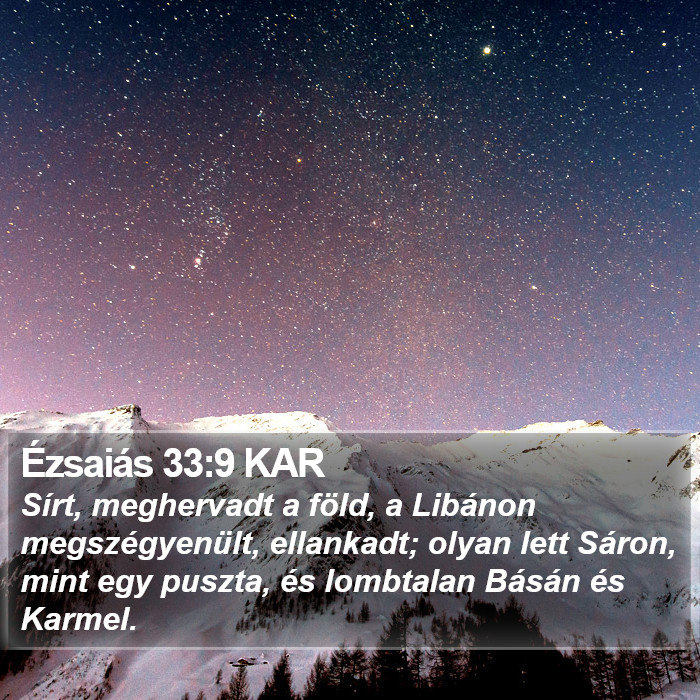 Ézsaiás 33:9 KAR Bible Study