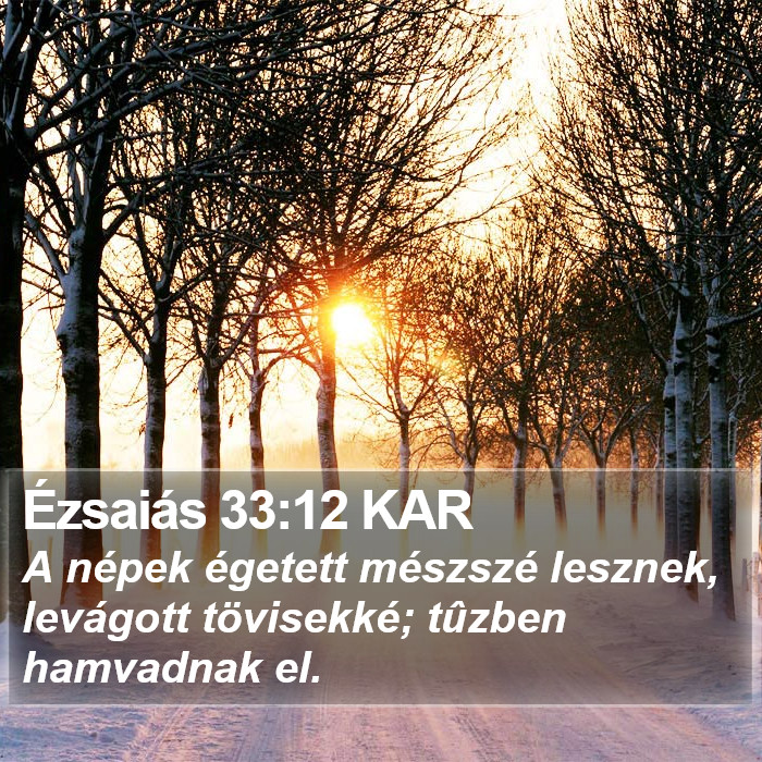 Ézsaiás 33:12 KAR Bible Study