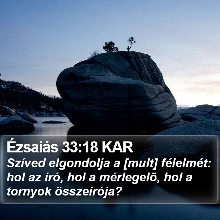 Ézsaiás 33:18 KAR Bible Study