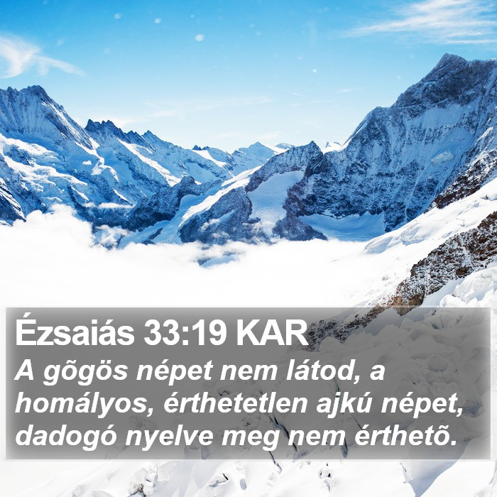 Ézsaiás 33:19 KAR Bible Study