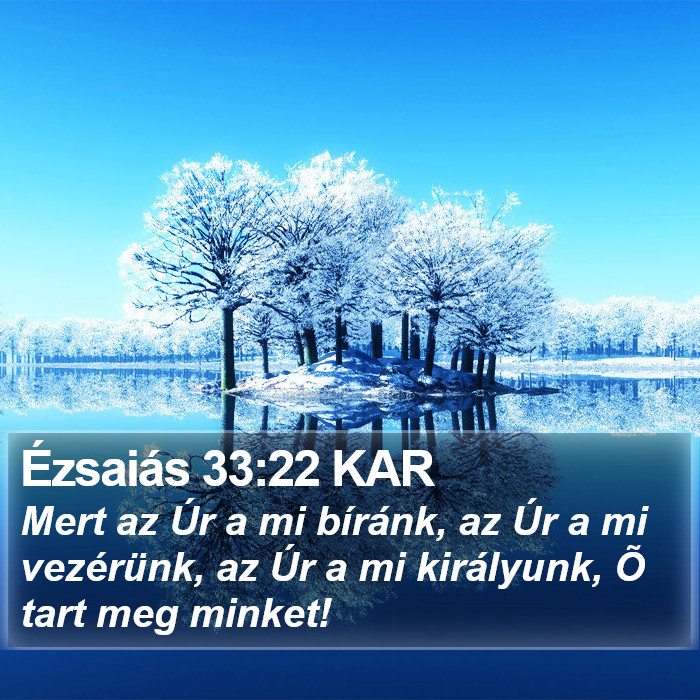 Ézsaiás 33:22 KAR Bible Study