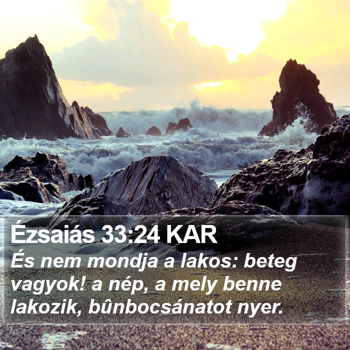 Ézsaiás 33:24 KAR Bible Study