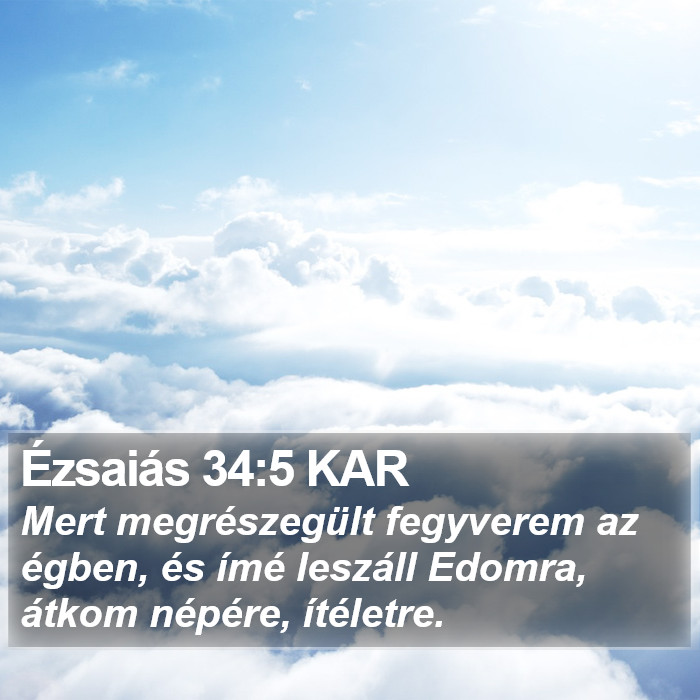 Ézsaiás 34:5 KAR Bible Study