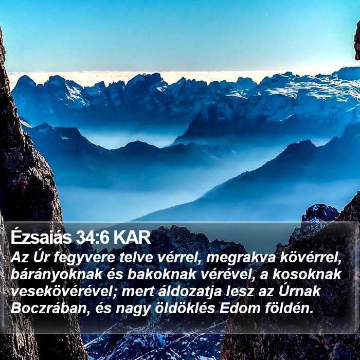 Ézsaiás 34:6 KAR Bible Study