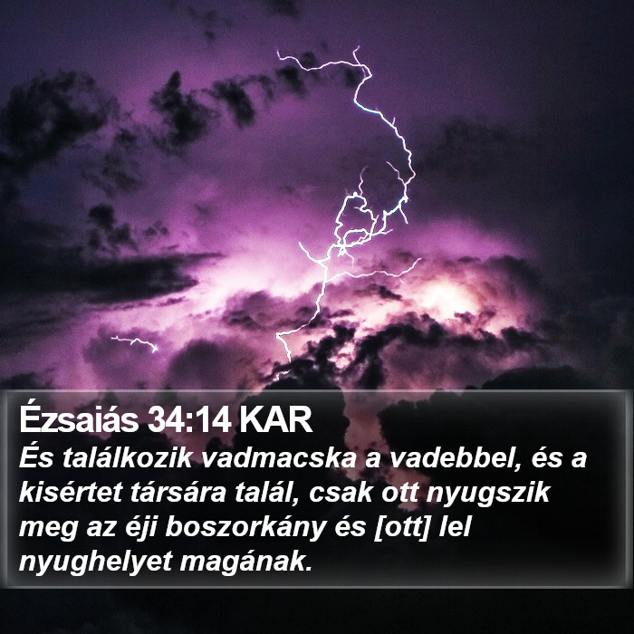 Ézsaiás 34:14 KAR Bible Study