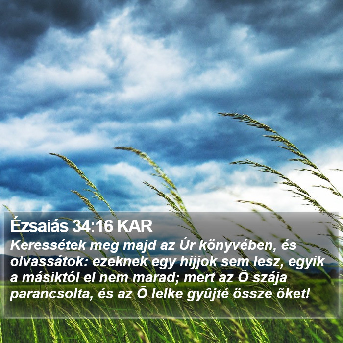 Ézsaiás 34:16 KAR Bible Study