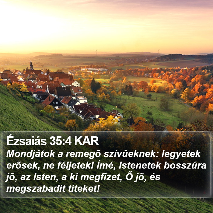 Ézsaiás 35:4 KAR Bible Study