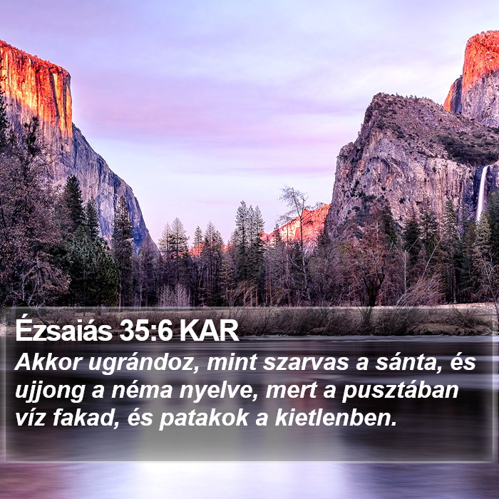 Ézsaiás 35:6 KAR Bible Study