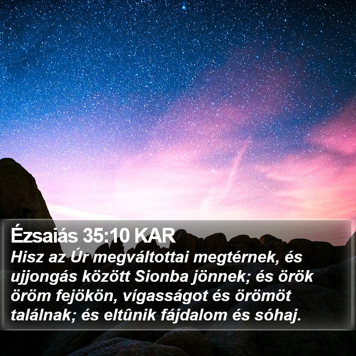 Ézsaiás 35:10 KAR Bible Study