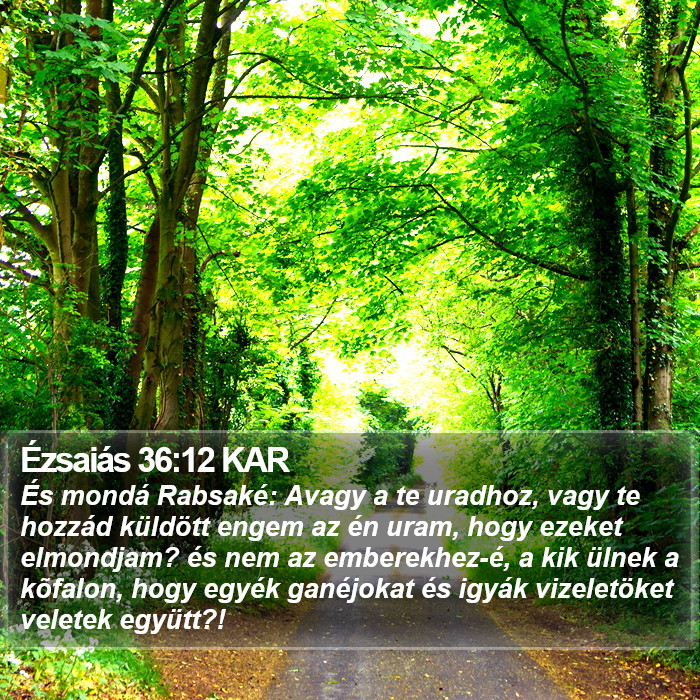 Ézsaiás 36:12 KAR Bible Study