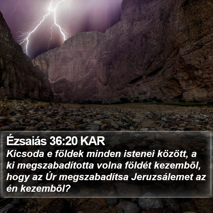 Ézsaiás 36:20 KAR Bible Study