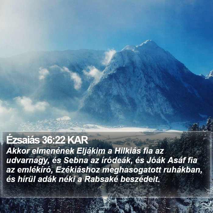 Ézsaiás 36:22 KAR Bible Study