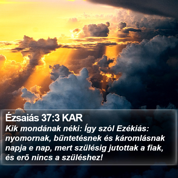 Ézsaiás 37:3 KAR Bible Study