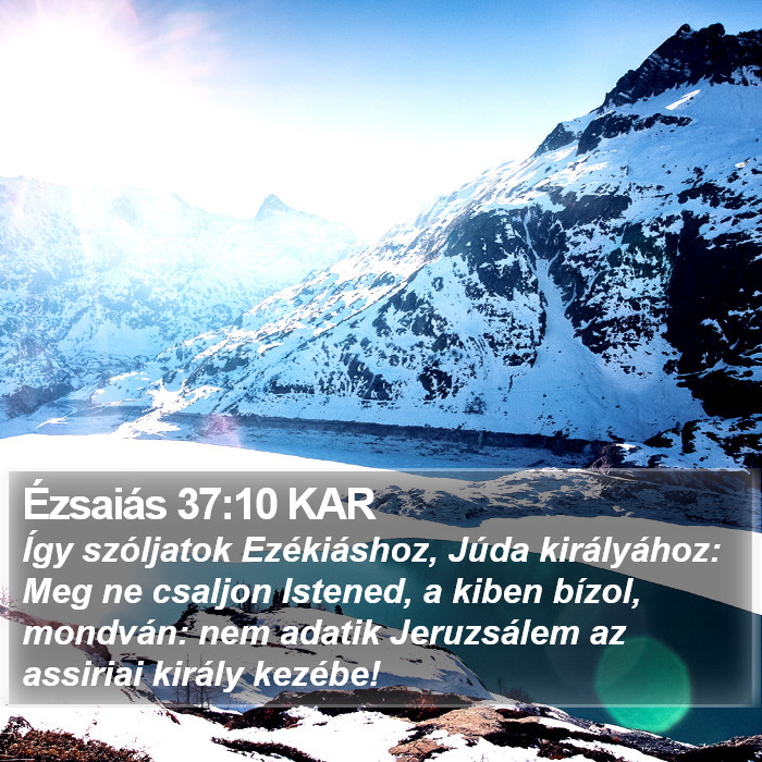 Ézsaiás 37:10 KAR Bible Study