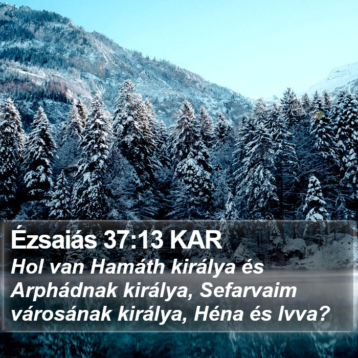 Ézsaiás 37:13 KAR Bible Study