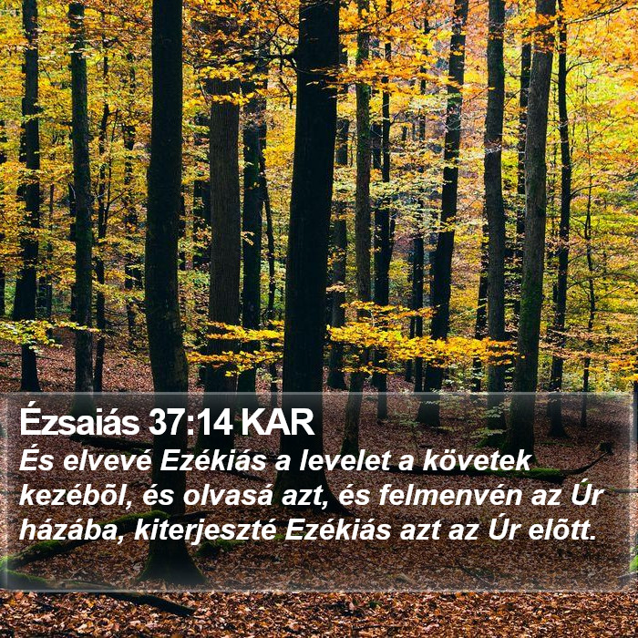 Ézsaiás 37:14 KAR Bible Study