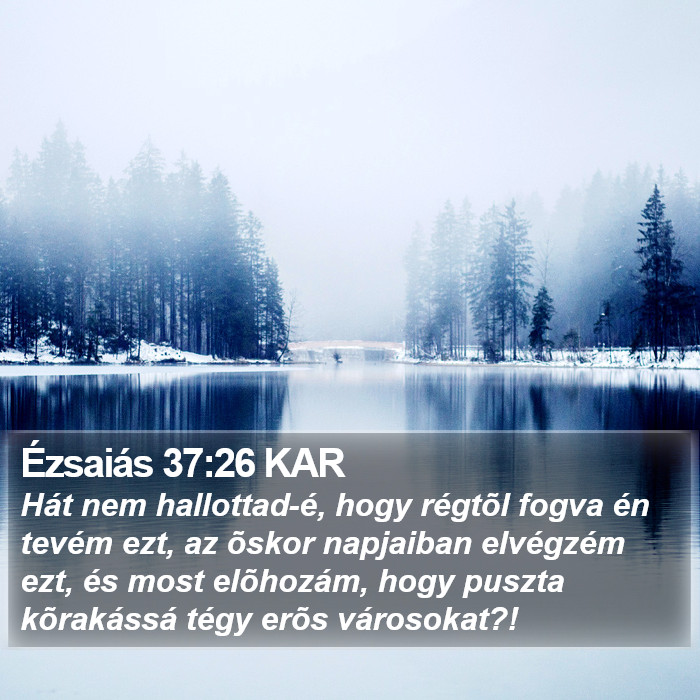 Ézsaiás 37:26 KAR Bible Study