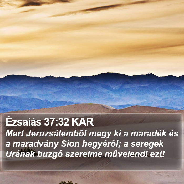 Ézsaiás 37:32 KAR Bible Study