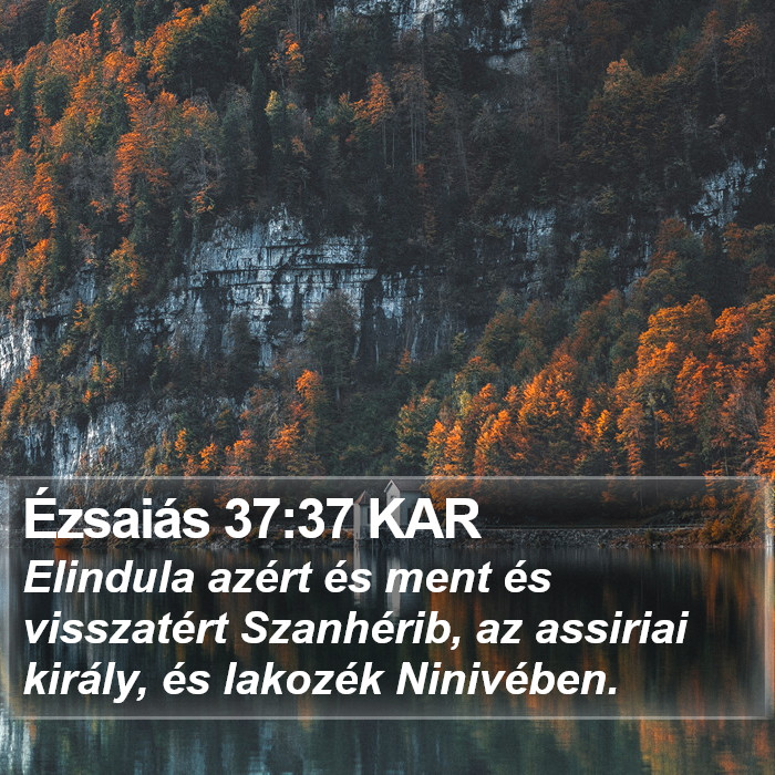 Ézsaiás 37:37 KAR Bible Study