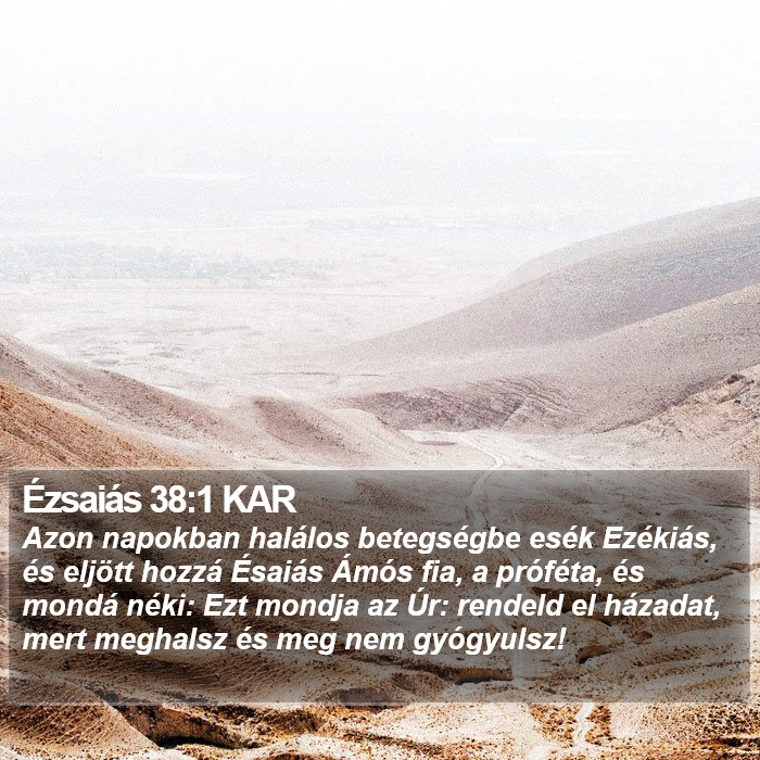 Ézsaiás 38:1 KAR Bible Study