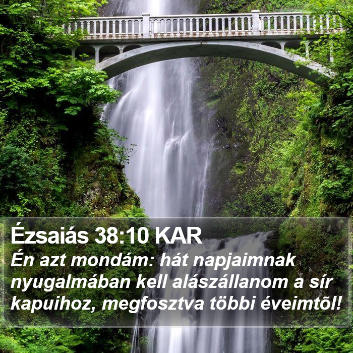 Ézsaiás 38:10 KAR Bible Study