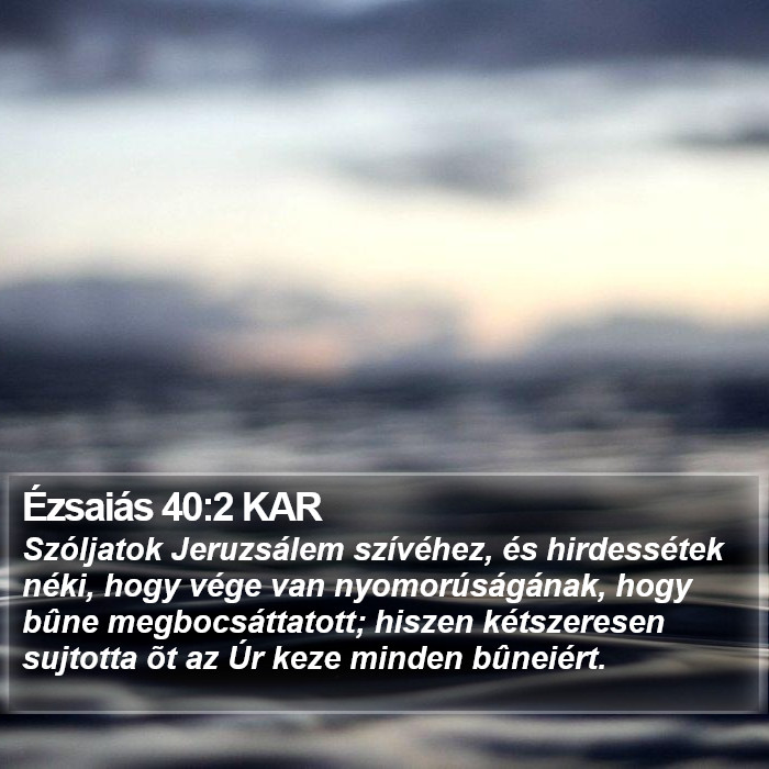 Ézsaiás 40:2 KAR Bible Study