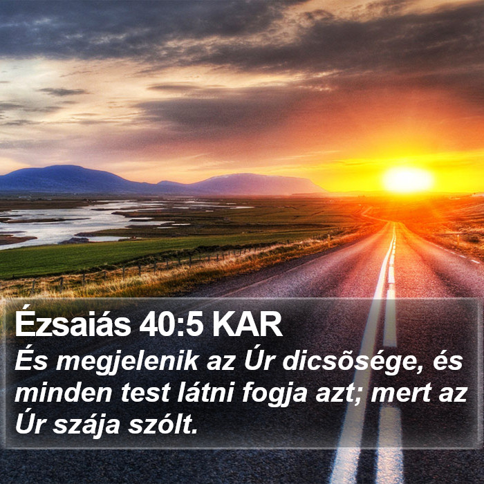 Ézsaiás 40:5 KAR Bible Study