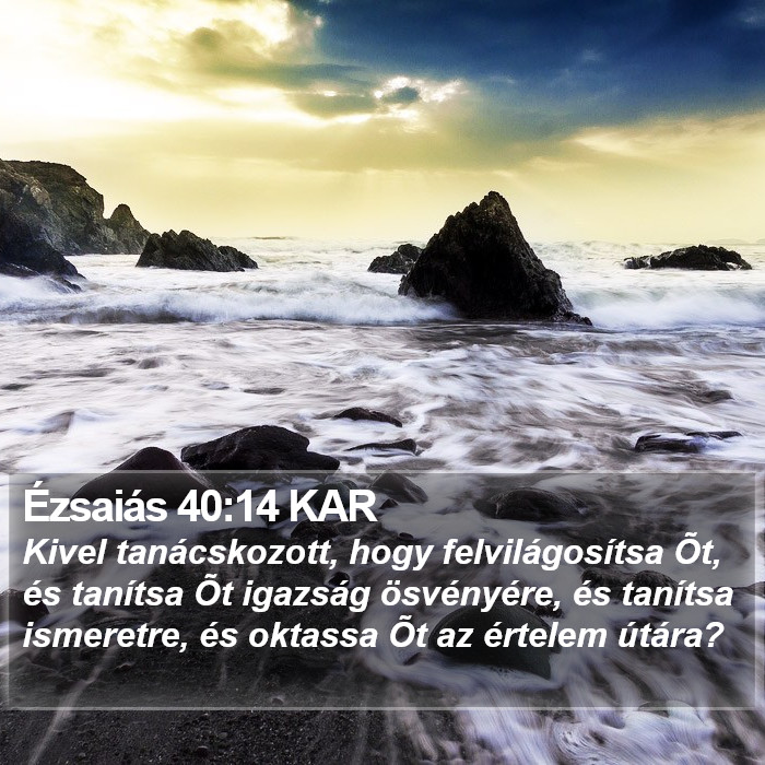 Ézsaiás 40:14 KAR Bible Study