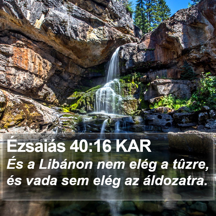 Ézsaiás 40:16 KAR Bible Study