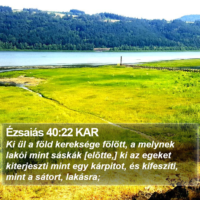 Ézsaiás 40:22 KAR Bible Study