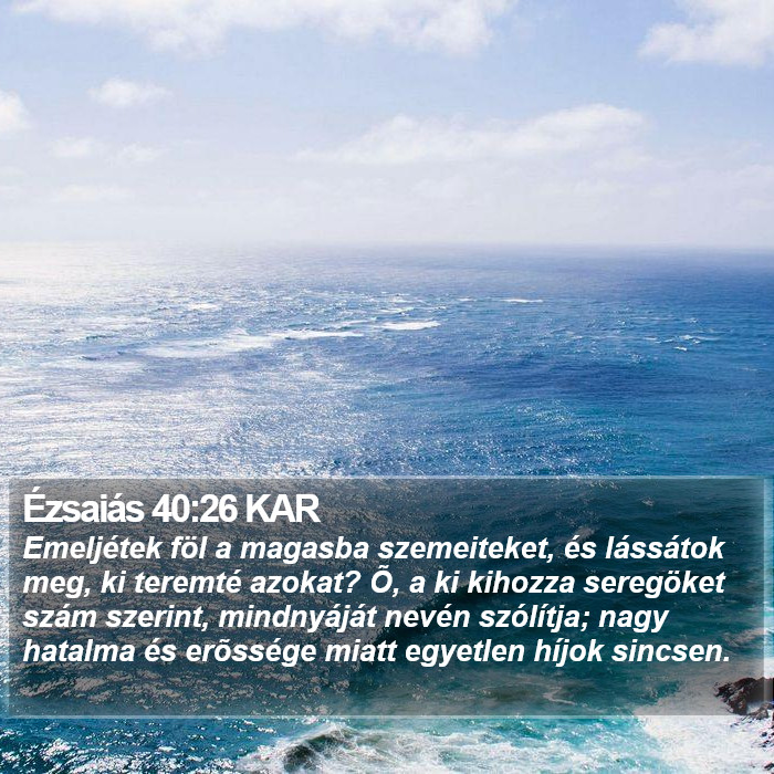 Ézsaiás 40:26 KAR Bible Study