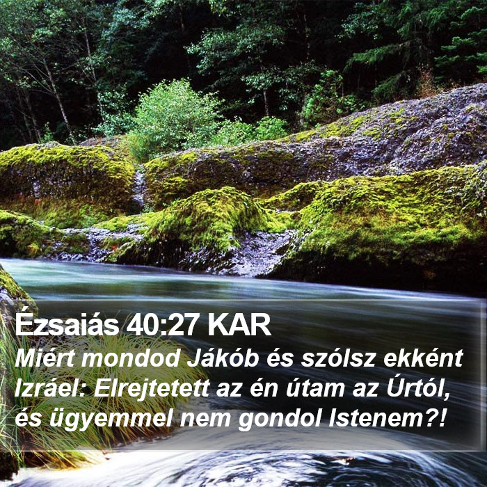 Ézsaiás 40:27 KAR Bible Study