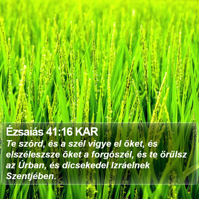 Ézsaiás 41:16 KAR Bible Study