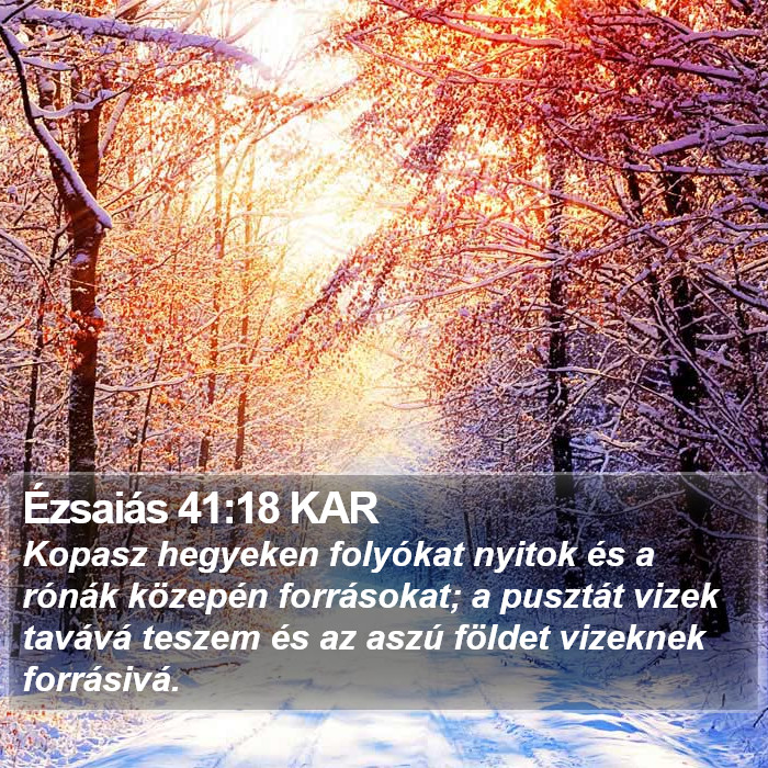 Ézsaiás 41:18 KAR Bible Study