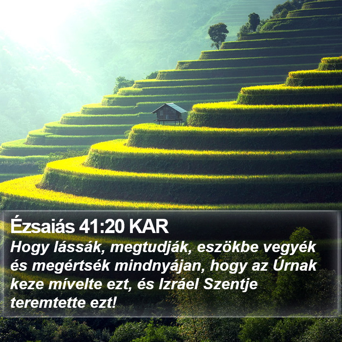 Ézsaiás 41:20 KAR Bible Study