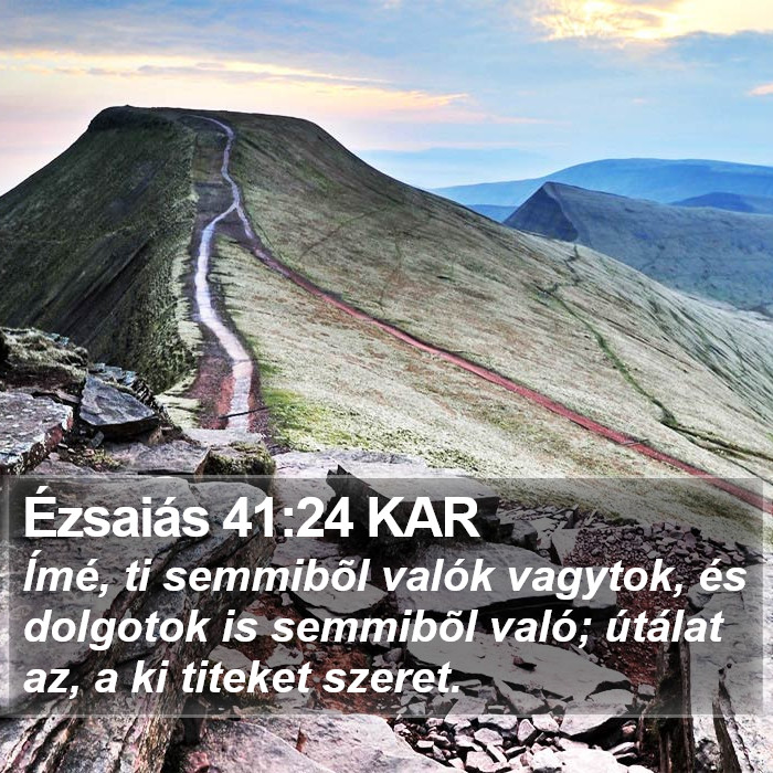 Ézsaiás 41:24 KAR Bible Study