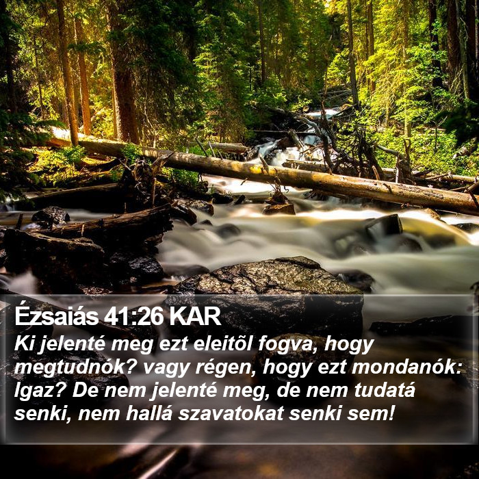 Ézsaiás 41:26 KAR Bible Study