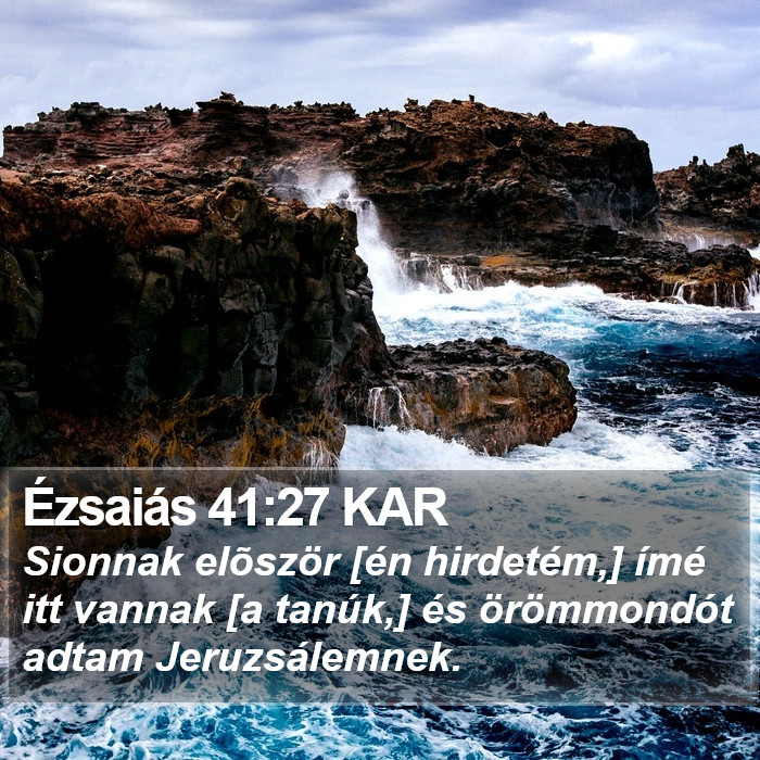 Ézsaiás 41:27 KAR Bible Study