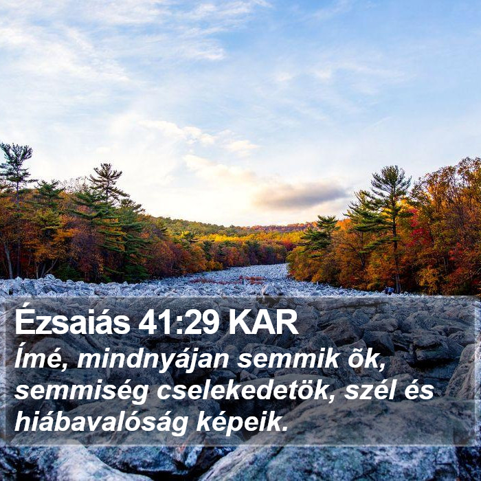 Ézsaiás 41:29 KAR Bible Study