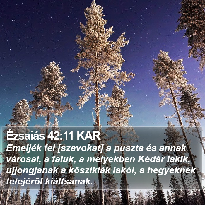 Ézsaiás 42:11 KAR Bible Study