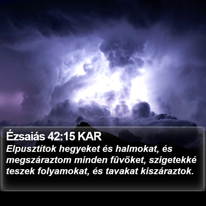 Ézsaiás 42:15 KAR Bible Study