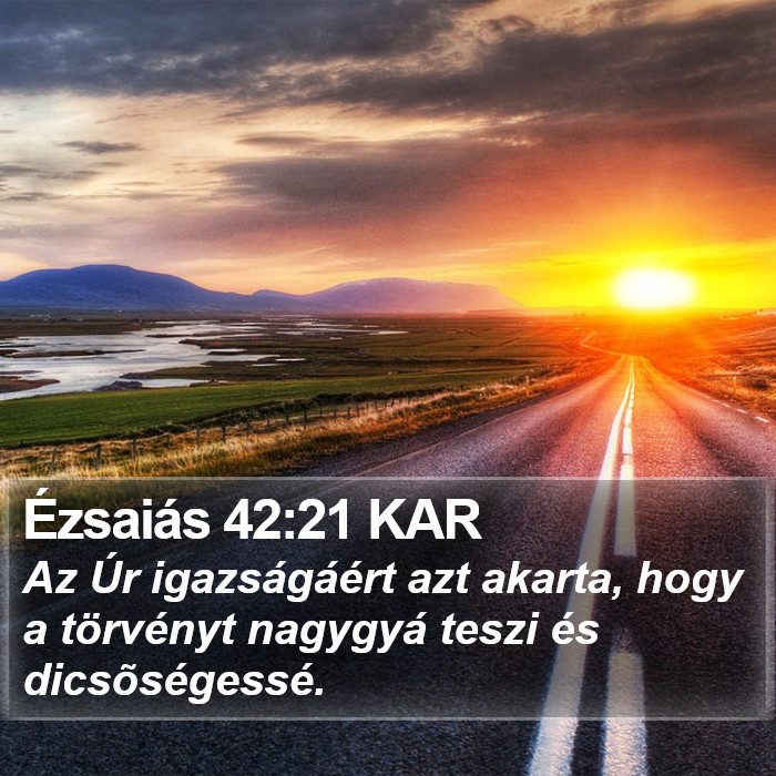 Ézsaiás 42:21 KAR Bible Study