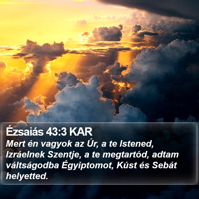 Ézsaiás 43:3 KAR Bible Study