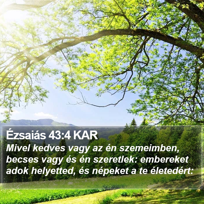 Ézsaiás 43:4 KAR Bible Study