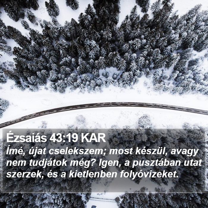 Ézsaiás 43:19 KAR Bible Study