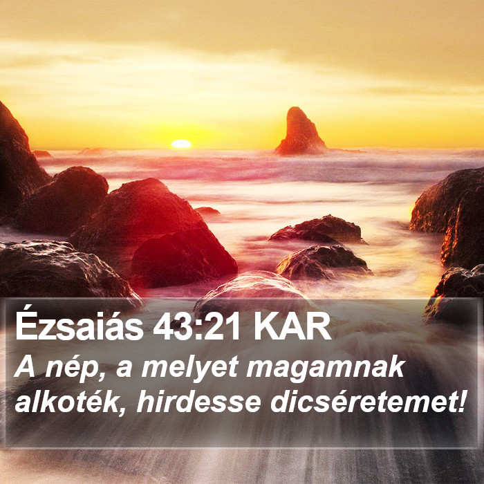 Ézsaiás 43:21 KAR Bible Study